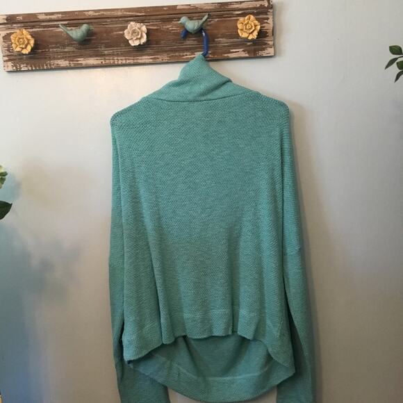 New Mint Green Calson Knit Off the shoulder convertible Sweater Plus XXL Winter - Picture 4 of 5
